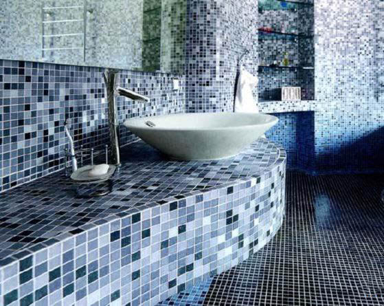 плитка мозаика в ванной фото
